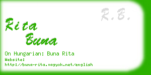 rita buna business card
